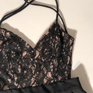 Lace backless jumpsuit